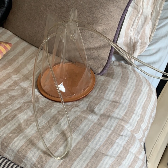 BUILDING BLOCK Disc Clear PVC Plastic Garmentory Drawstring Shoulder Bag Purse - Picture 7 of 7